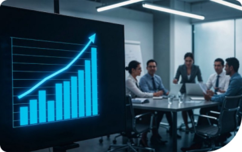 High-growth organisation team collaborating