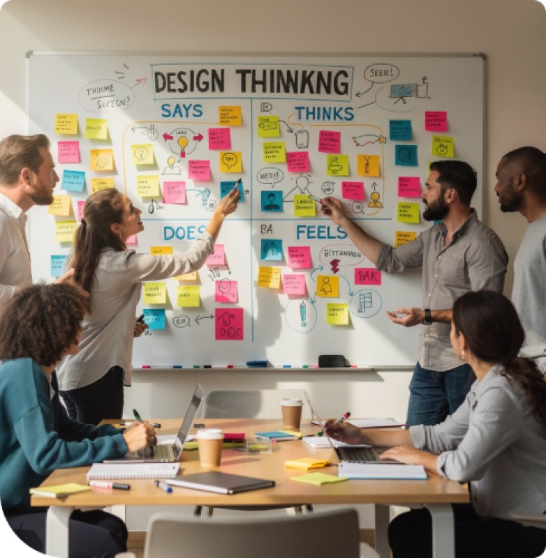 Team in a facilitated strategic planning session